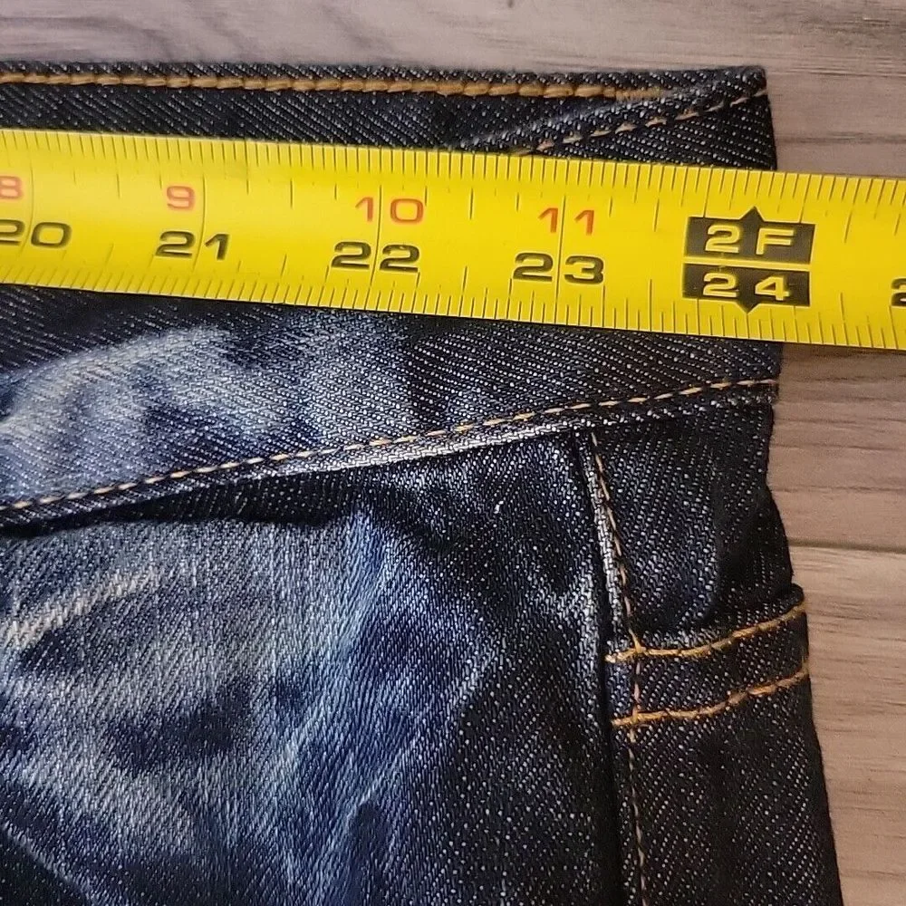 Grindhouse Jeans Mens‎ 48x34 Blue Denim Distressed Silm Straight Fit